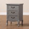 Baxton Studio Capucine Gray Finished Wood 3-Drawer Nightstand 151-9204 - alternate 4